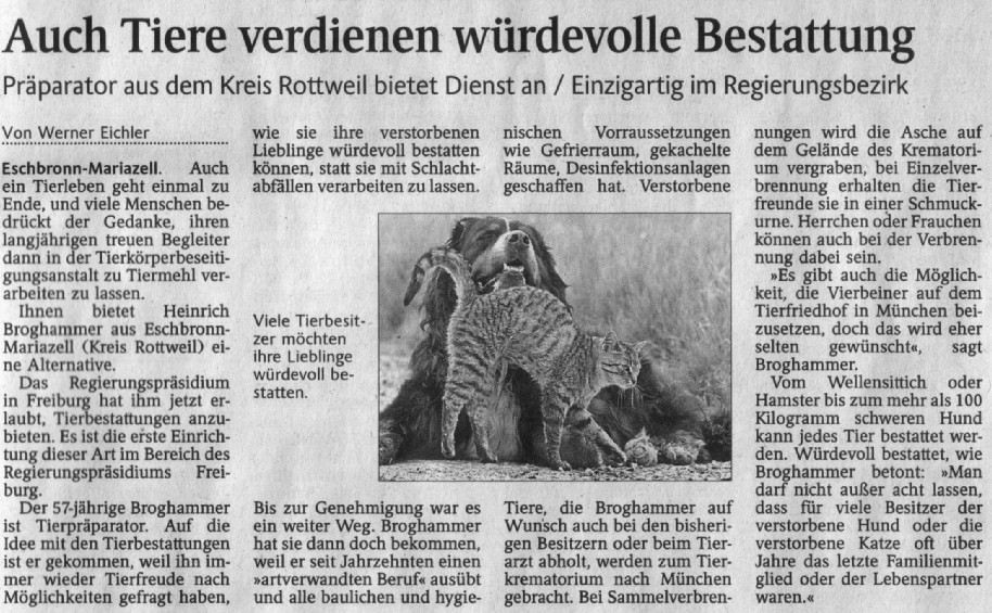 Artikel Schwarzwälder Bote vom20. Juni 2005